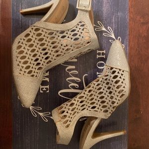 Monet Sparkle 5 inch heels with ankle buckle